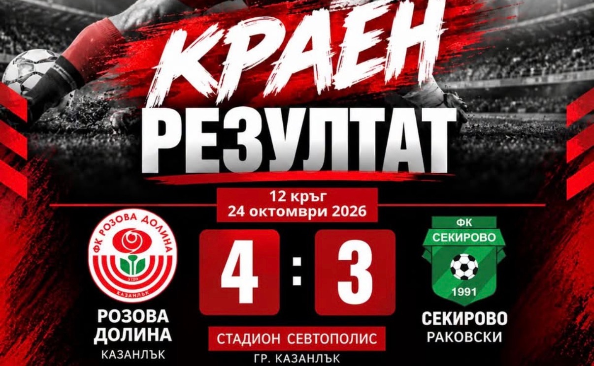 Секирово отново вкара 3 гола, водеше на два пъти в резултата, но загуби