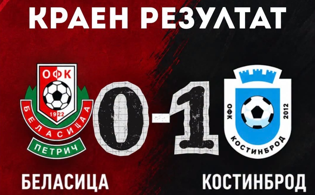 Беласица загуби от Костинброд у дома